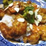Serving Orange Chicken on Blue Willow Dishes - Homemade Hoisin Sauce - Chinese Dinner Menu Ideas