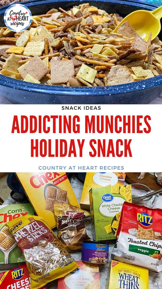 Pinterest Pin - Addicting Munchies Holiday Snack