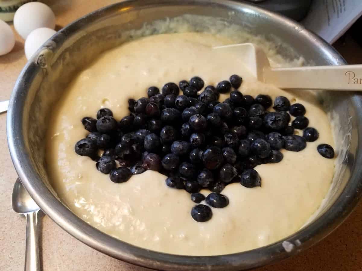 Fold Blueberries into the Batter