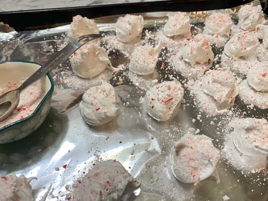 Sprinkling with Crushed Candy Canes