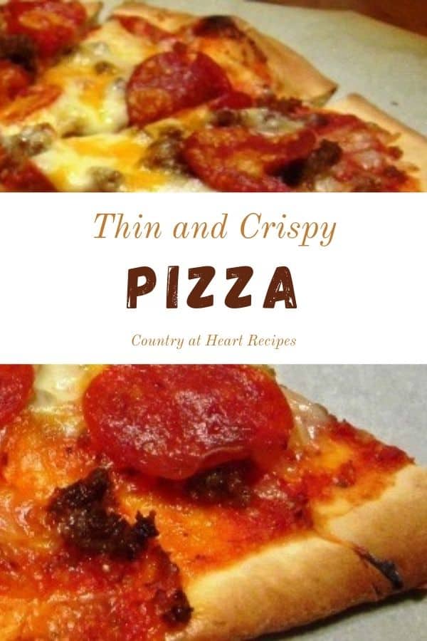 Pinterest Pin - Thin and Crispy Pizza