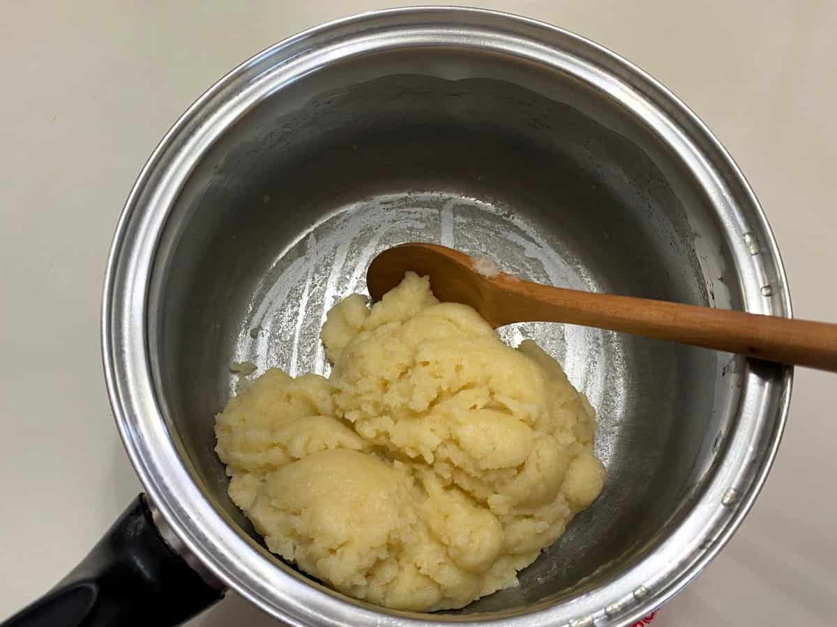 Stir in Flour to Form a Ball 