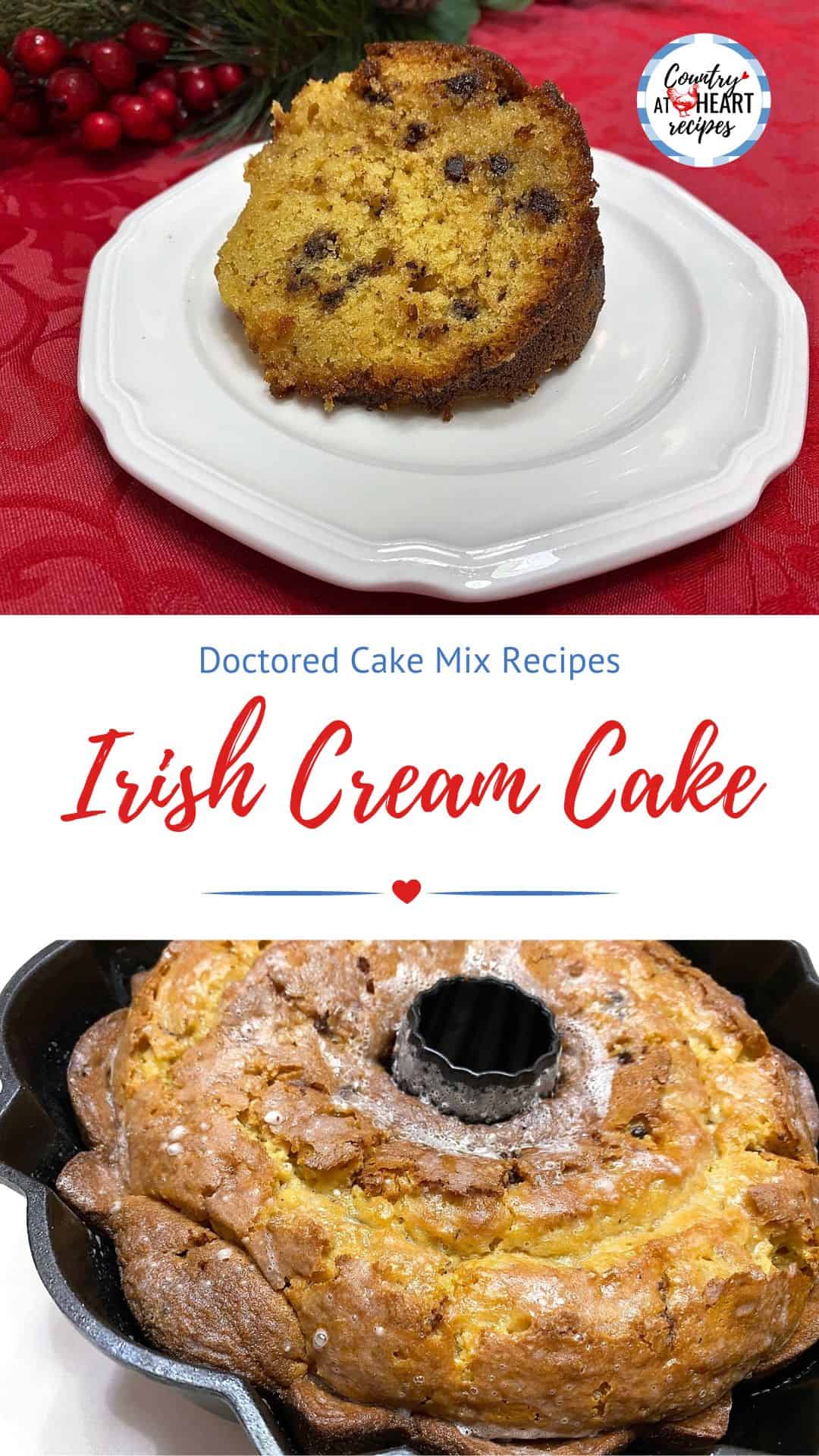 Pinterest Pin - Irish Cream Cake