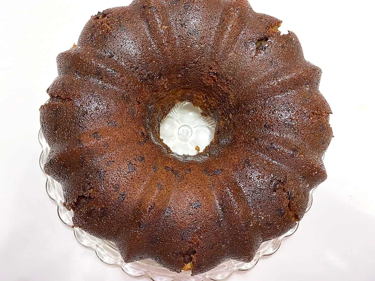 Baked Irish Cream Cake in a Bundt Pan