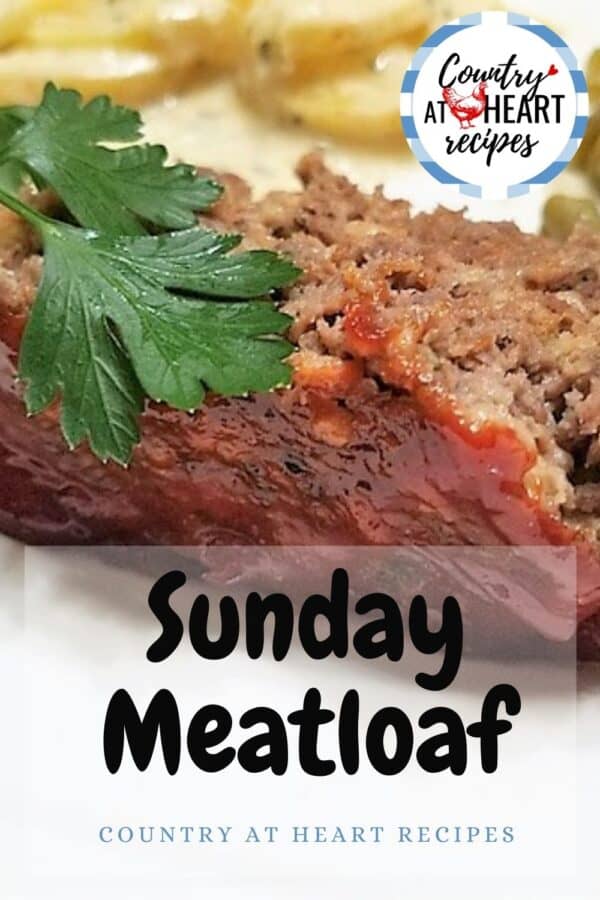 Pinterest Pin - Sunday Meatloaf
