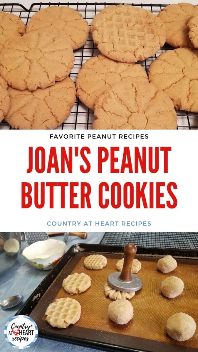 Pinterest Pin - Joan's Peanut Butter Cookies