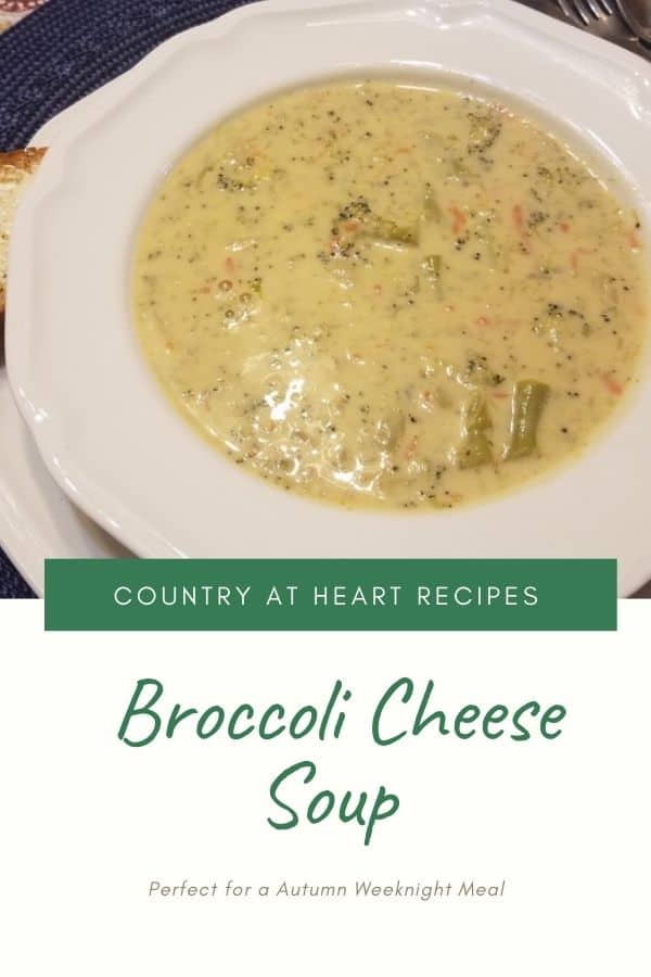 Pinterest Pin - Broccoli Cheese Soup