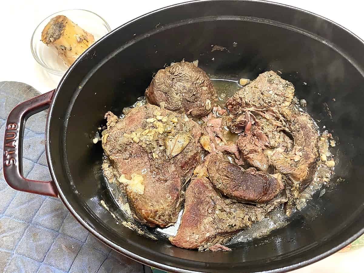 Remove Bones from the Cooked Pot Roast 