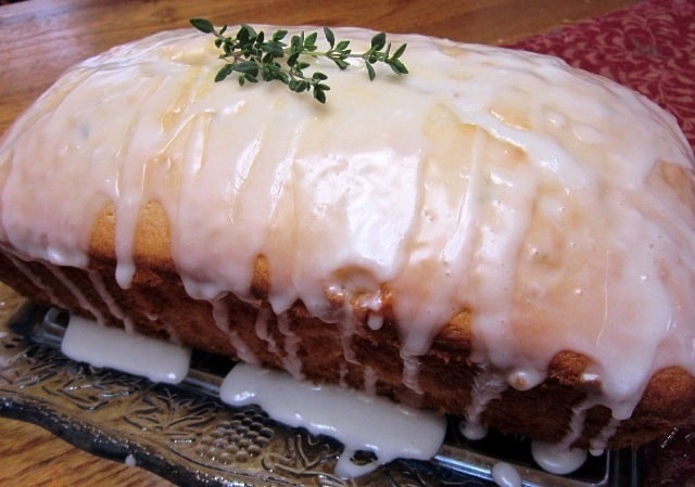 Lemon-Thyme Cake Baked in a Loaf Pan