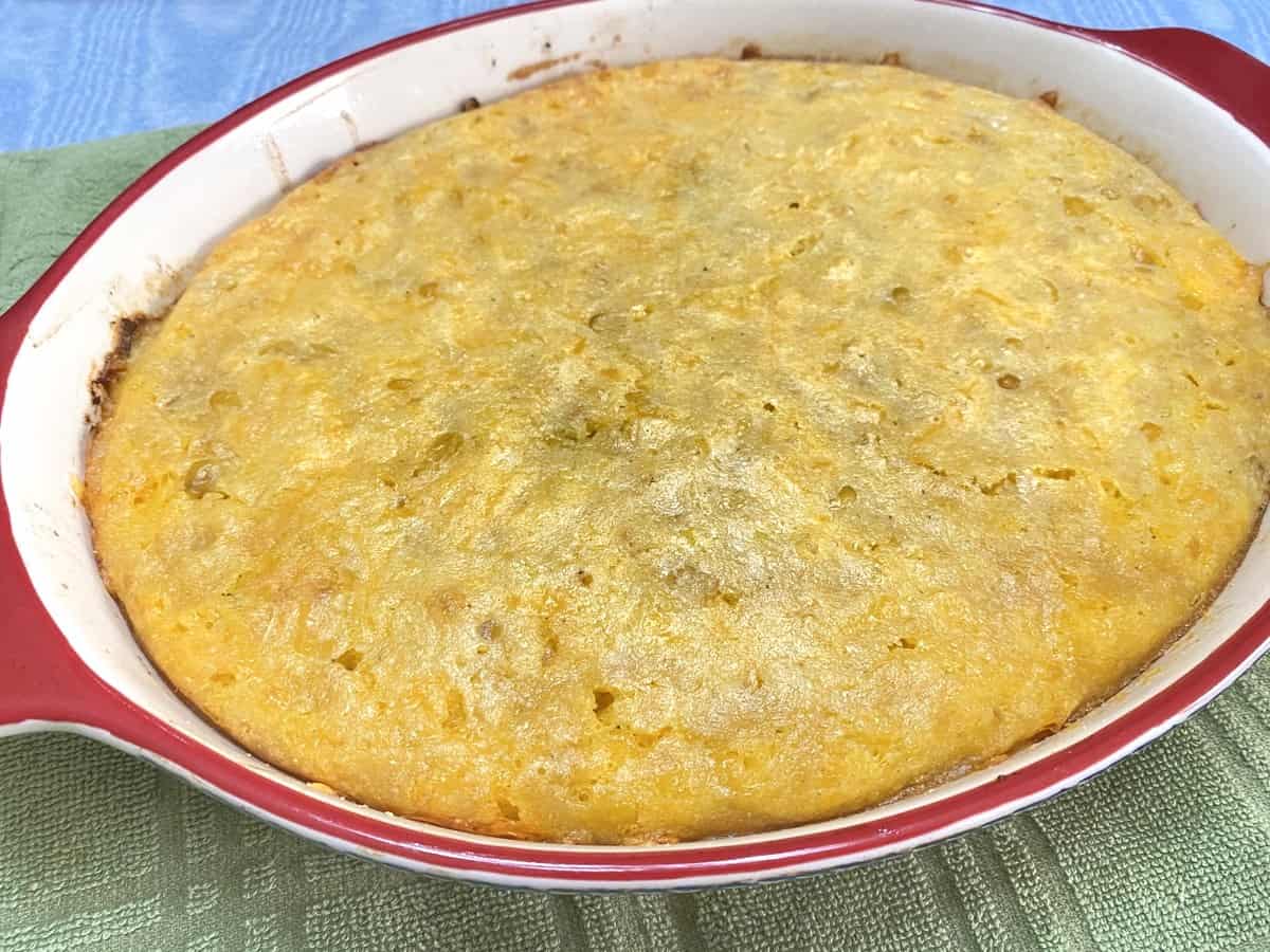 Mexican Cornbread after it's Baked