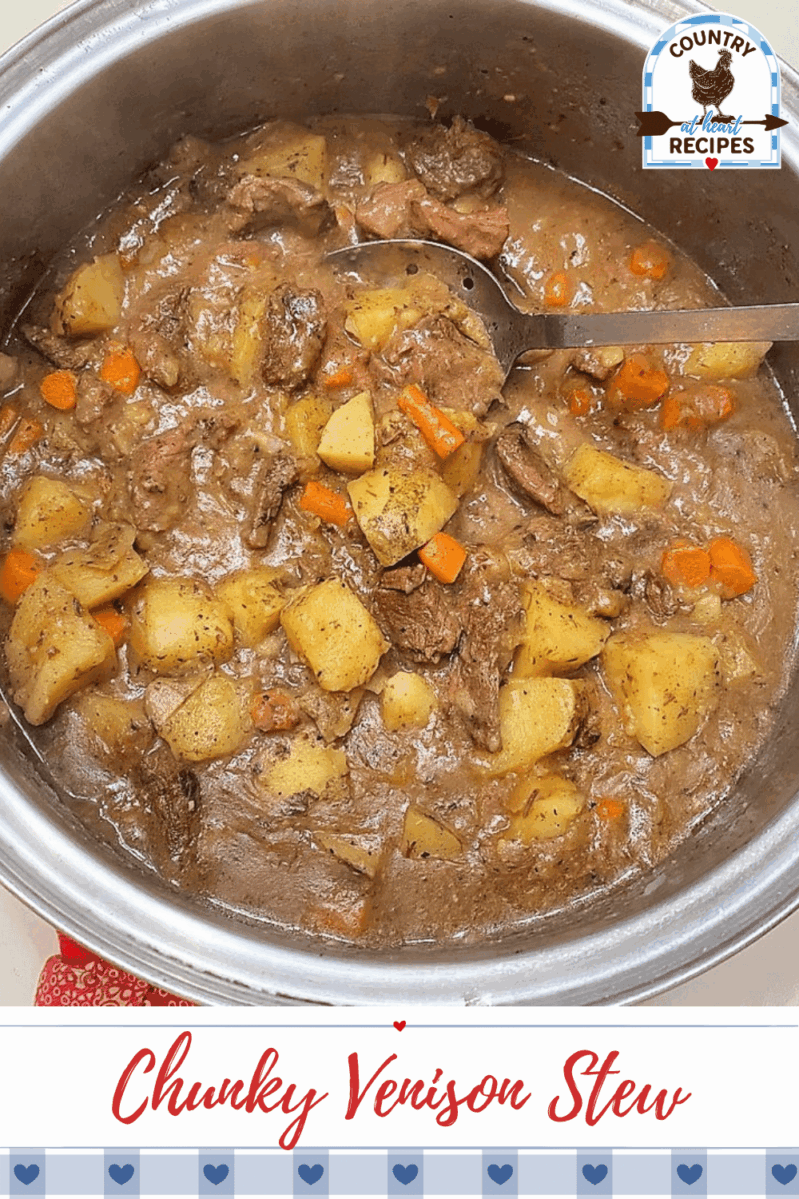 Pinterest Pin - Chunky Venison Stew