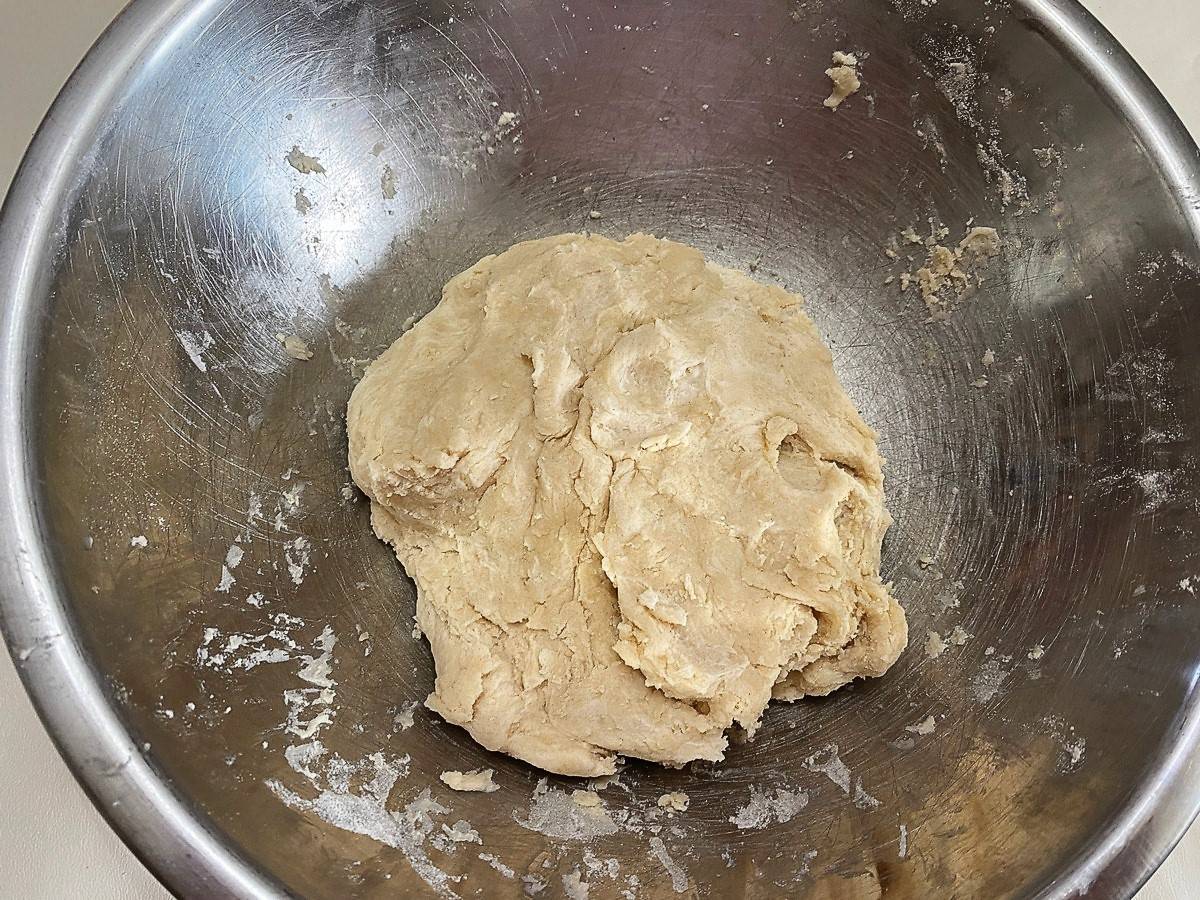Form Dough into a Ball. Divide in Half.