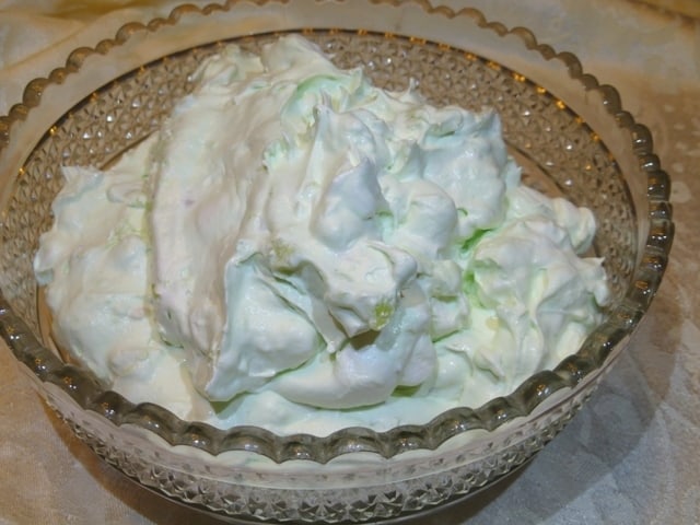 Pistachio Salad aka Watergate Salad - Lime Green and Fluffy