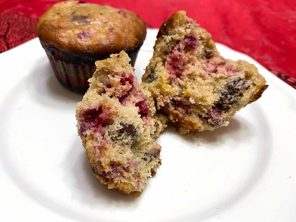 Cranberry Muffins with Black Walnuts