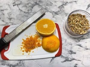 Special Ingredients Grated Orange Zest and Chopped Pecans