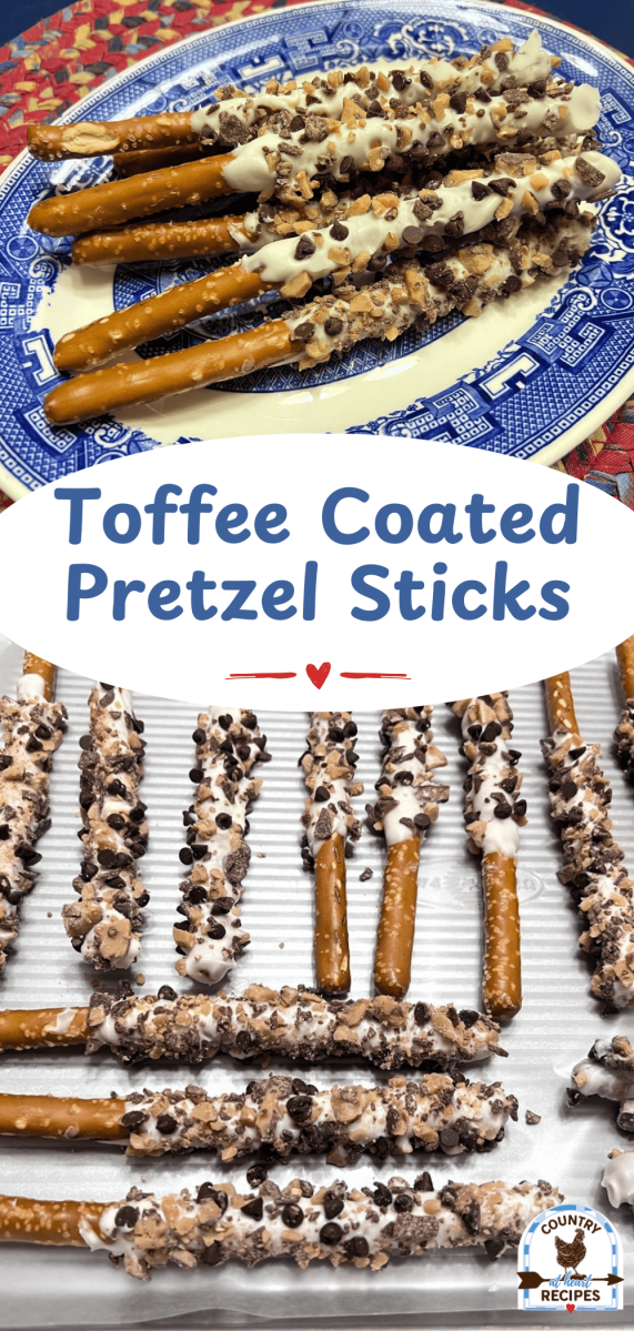 Pinterest Long Pin - Toffee Coated Pretzel Sticks