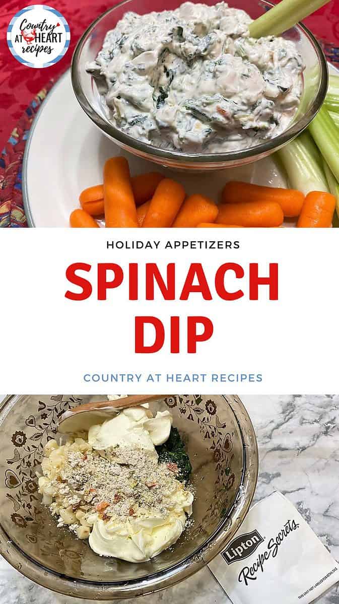 Pinterest Pin - Spinach Dip