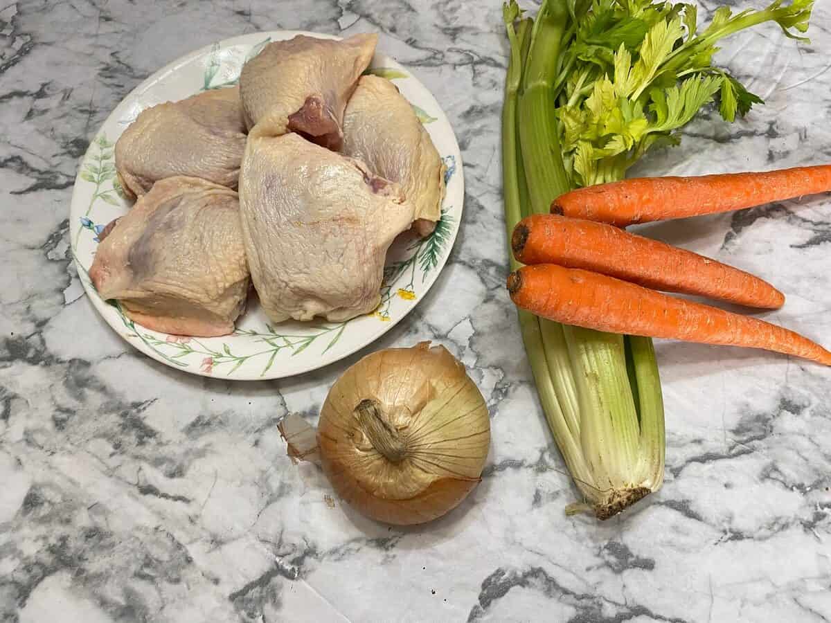 Ingredients for the Chicken Broth