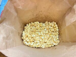 Place Popped Popcorn in a Large Paper Bag