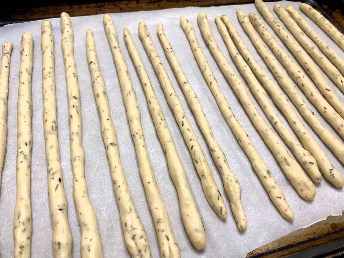 Place Breadsticks on a Baking Sheet Lined with Parchment Paper
