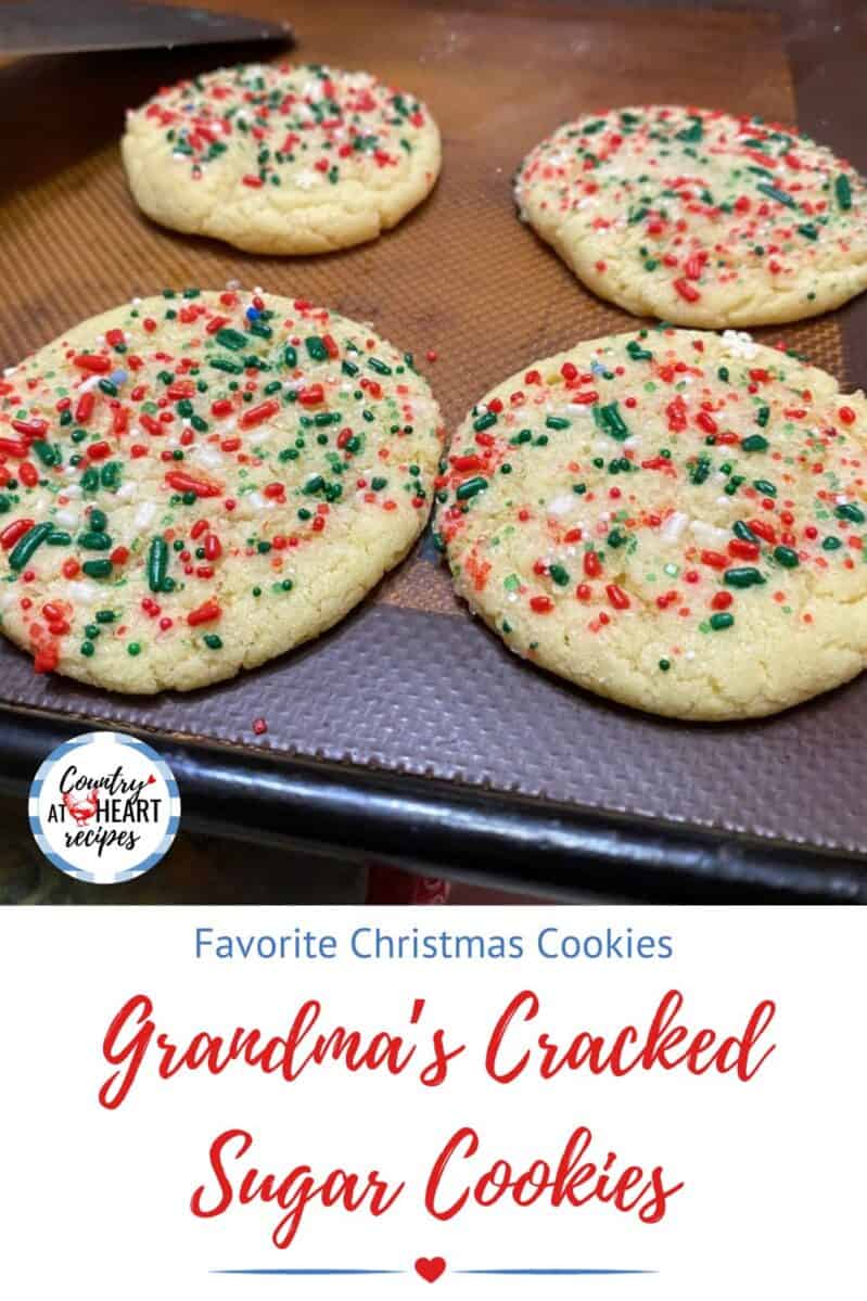 Pinterest Pin - Grandma's Cracked Sugar Cookies