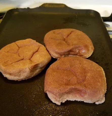 Heat the Buttered Buns on a Griddle