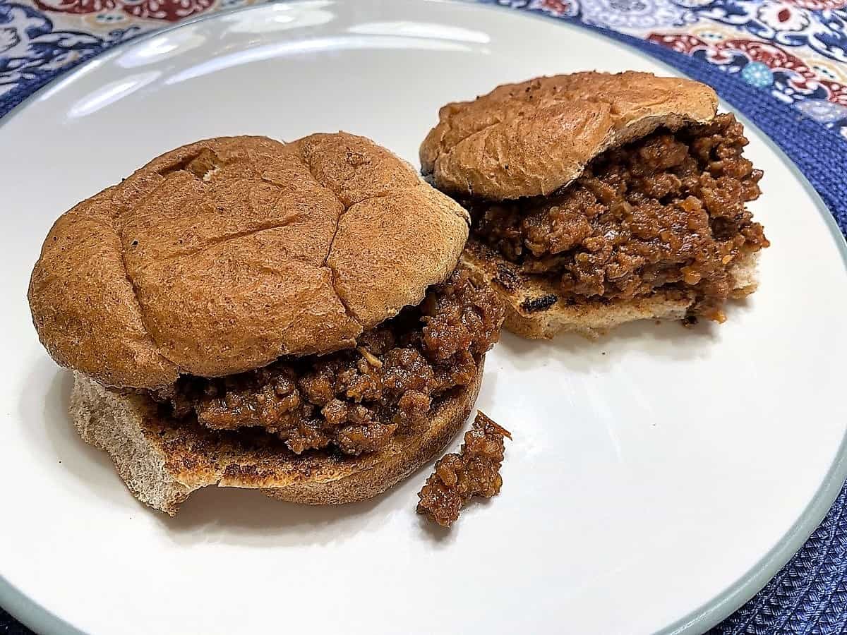 Serving Sloppy Joes on Grilled Buns