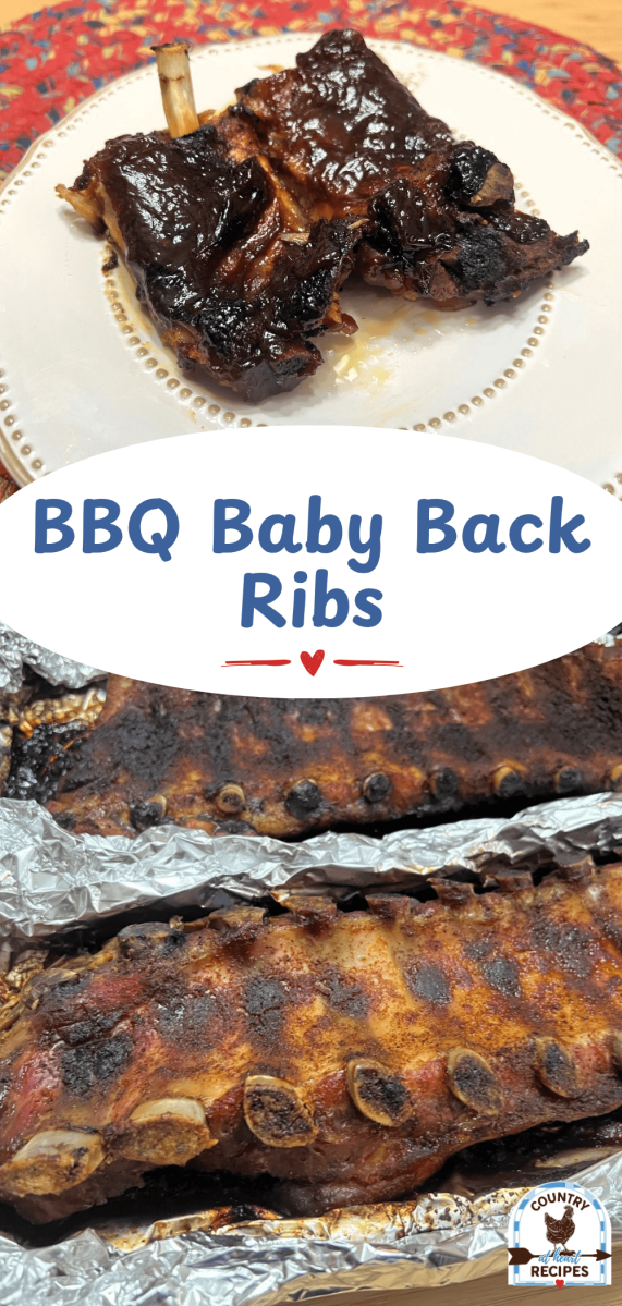 Pinterest Long Pin - BBQ Baby Back Ribs