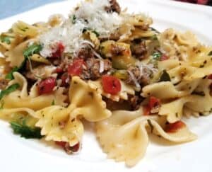 Recipe for Bow Tie Pasta with Sausasage