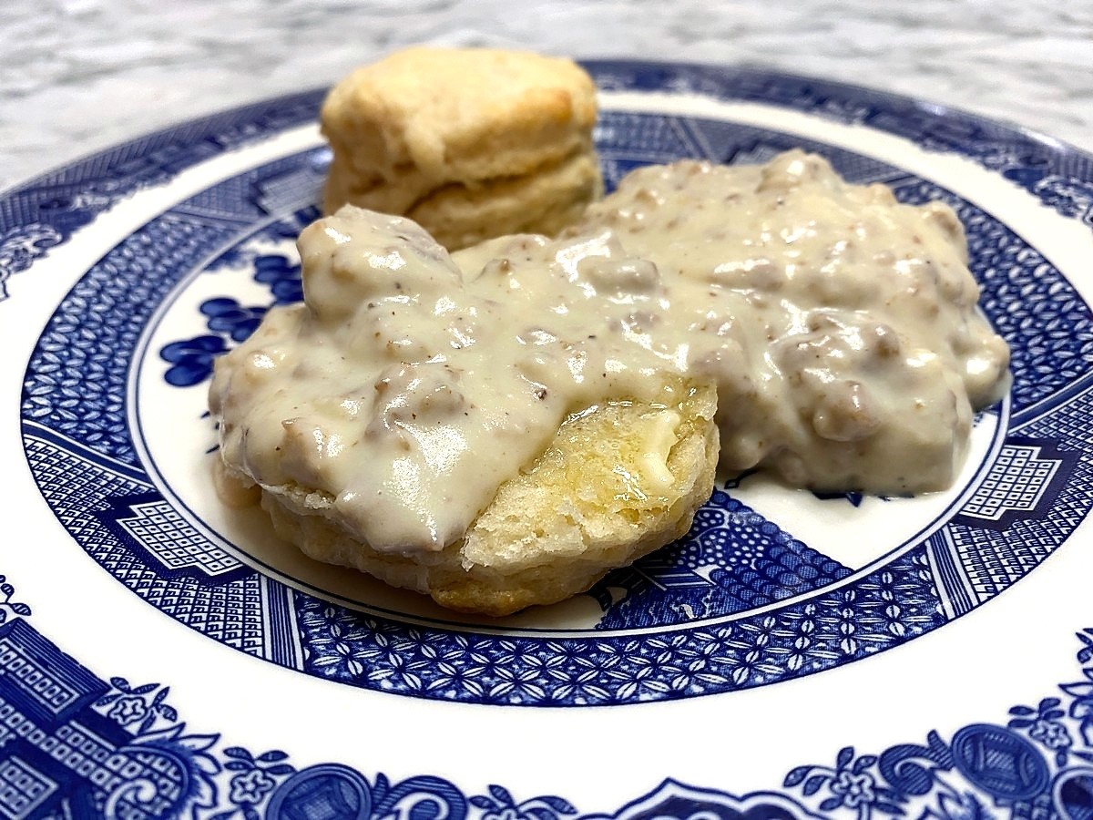 Recipe for Country Sausage Gravy - Sourdough Biscuits