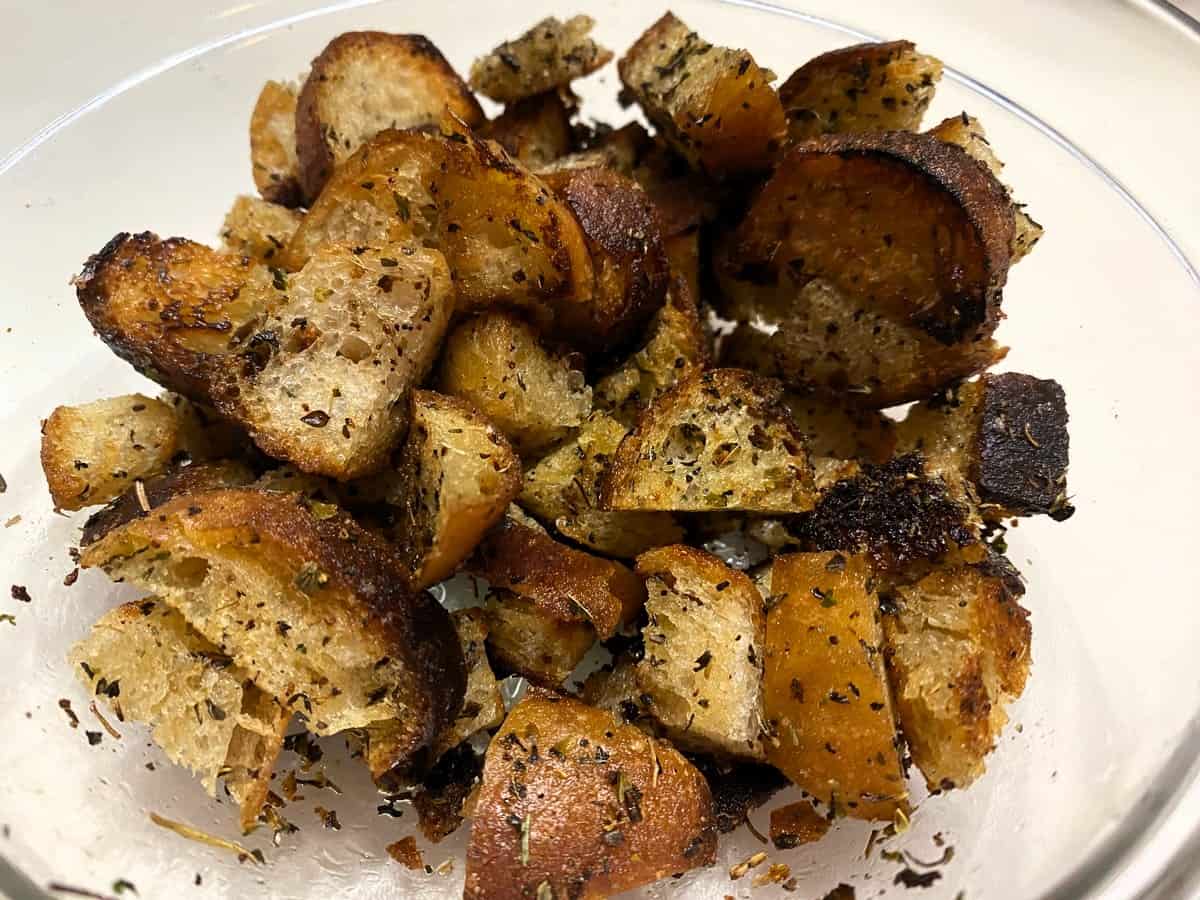 For Best Results, Serve Sourdough Croutons the Day they are Made.