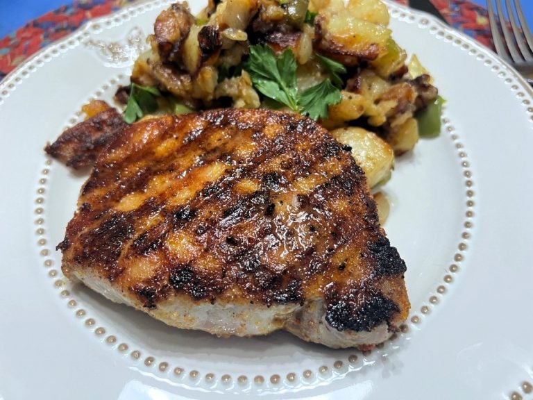 Backyard Barbecue Menu Ideas - Serve Grilled Pork Loin Chops with Pan Fried Country Potatoes