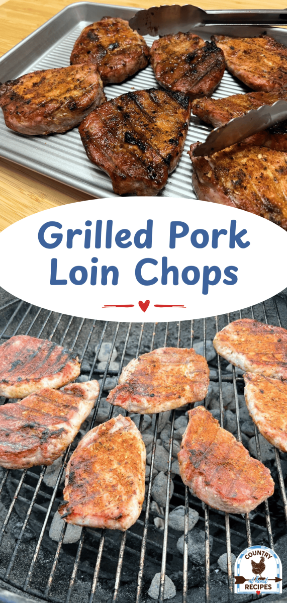 Pinterest Long Pin - Grilled Pork Loin Chops