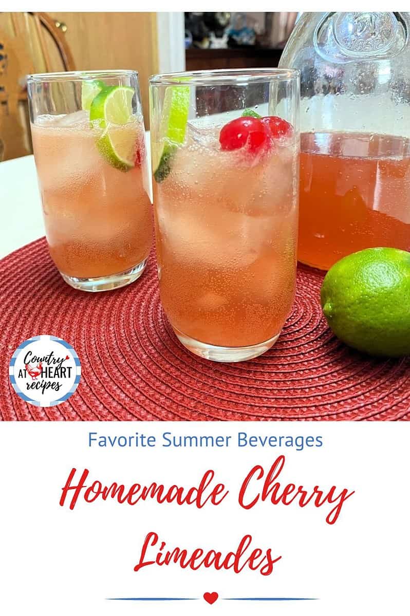 Pinterest Pin - Homemade Cherry Limeades