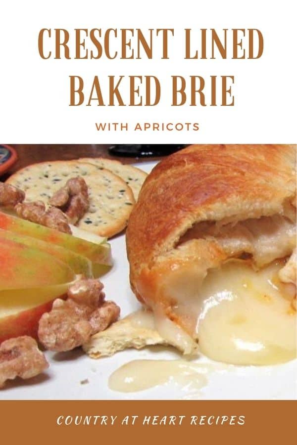 Pinterest Pin - Crescent Lined Baked Brie
