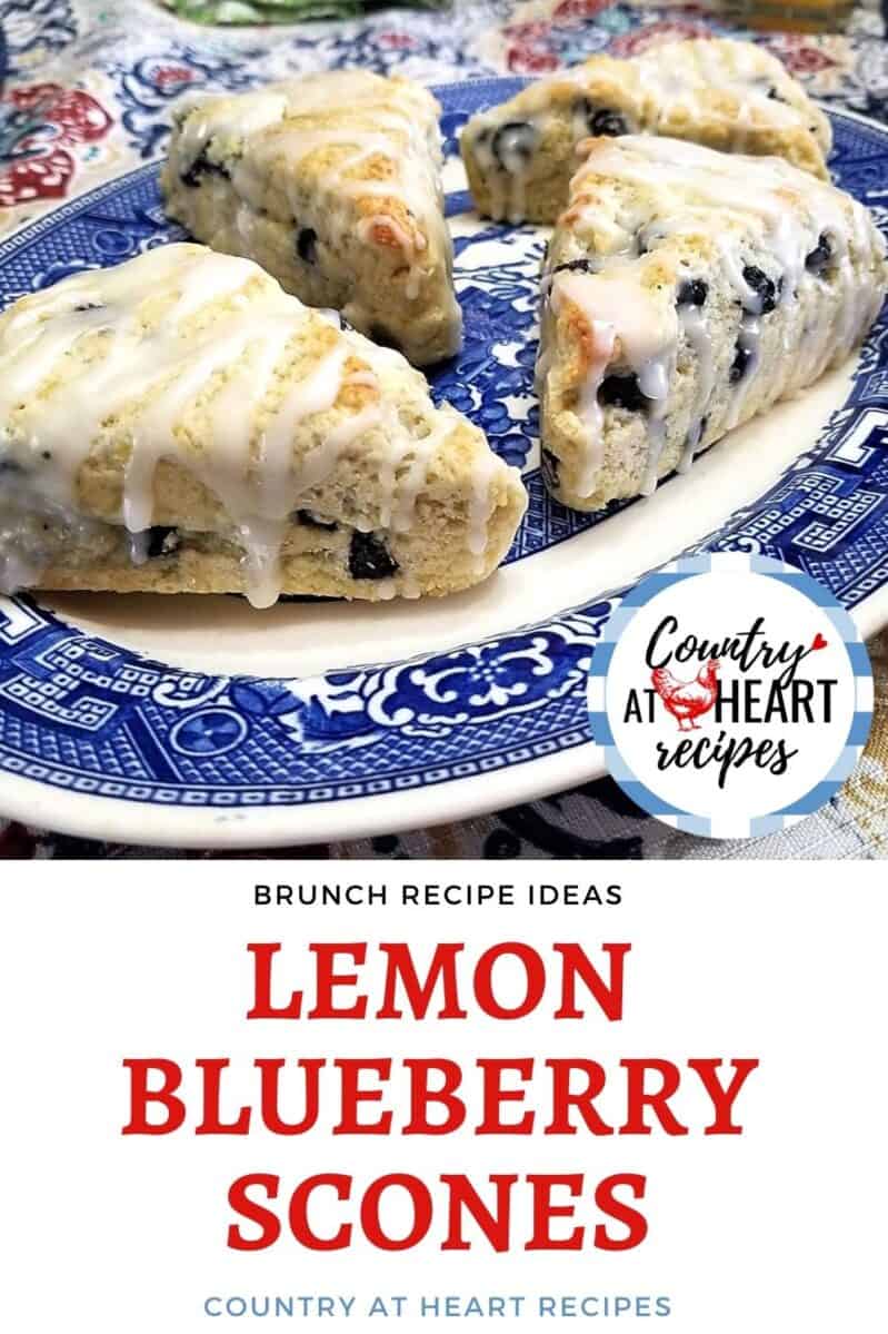 Pinterest Pin - Lemon Blueberry Scones