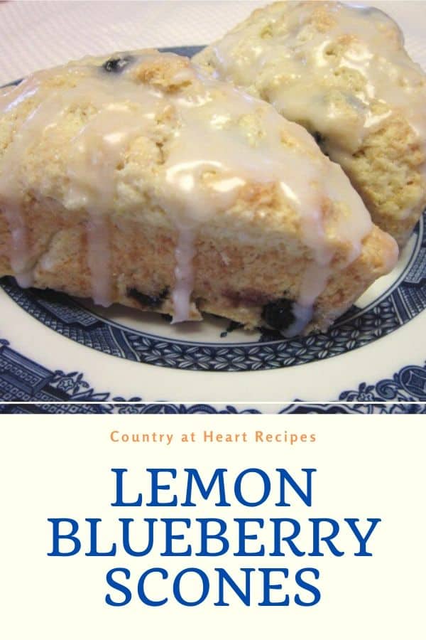 pinterest pin - lemon blueberry scones