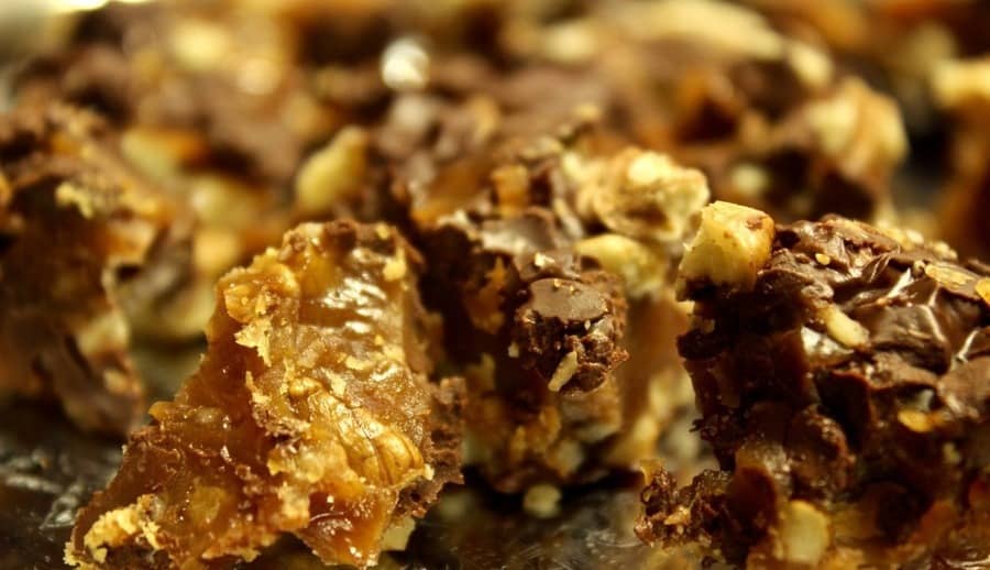 Break Toffee into Chunks for Serving