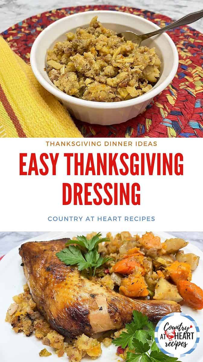 Pinterest Pin - Easy Thanksgiving Dressing