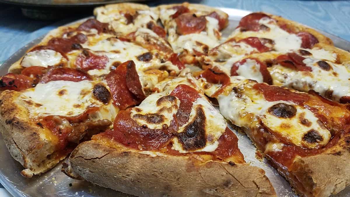 Homemade Pizza Sauce on Artisan Pizza