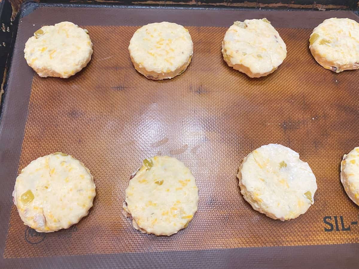 Place Biscuits on a Baking Sheet Lined with Parchment or Baking Mat