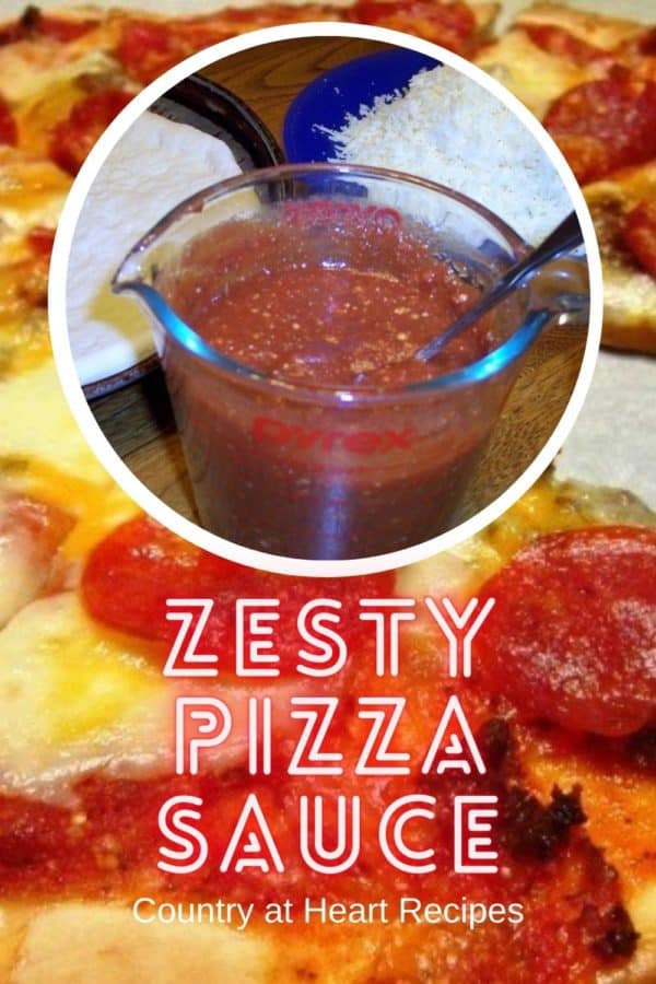 Pinterest Pin - Zesty Pizza Sauce