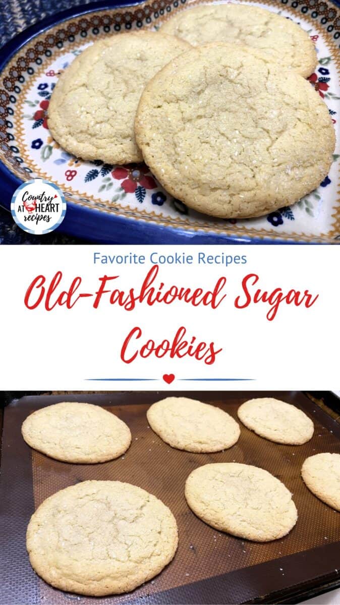 Pinterest Pin - Old-Fashioned Sugar Cookies