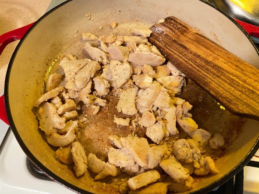 Cooking the Chicken in Vegetable Oil