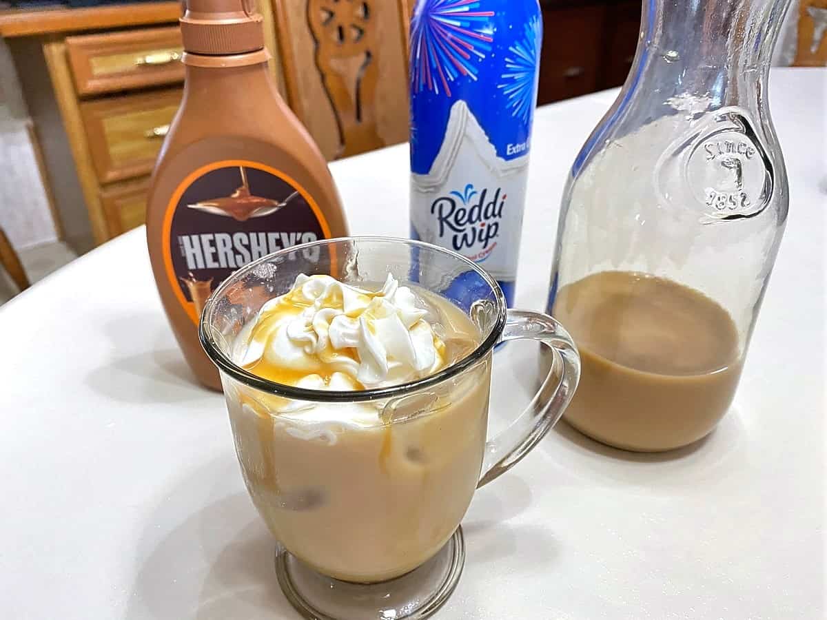 Add Whipped Topping and more Caramel to the Drink