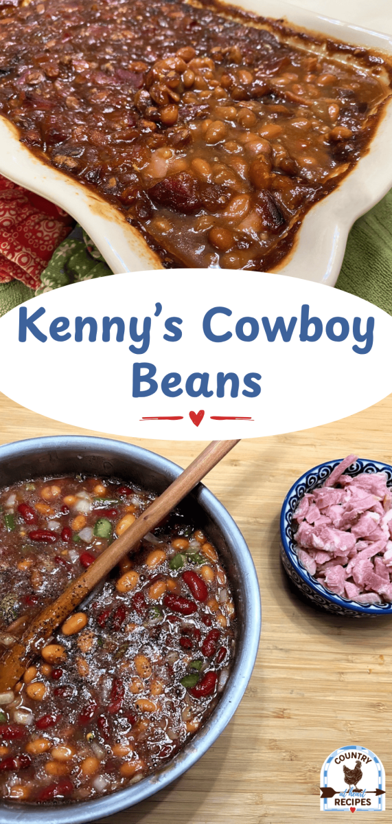 Pinterest Long Pin - Recipe for Kenny's Cowboy Beans