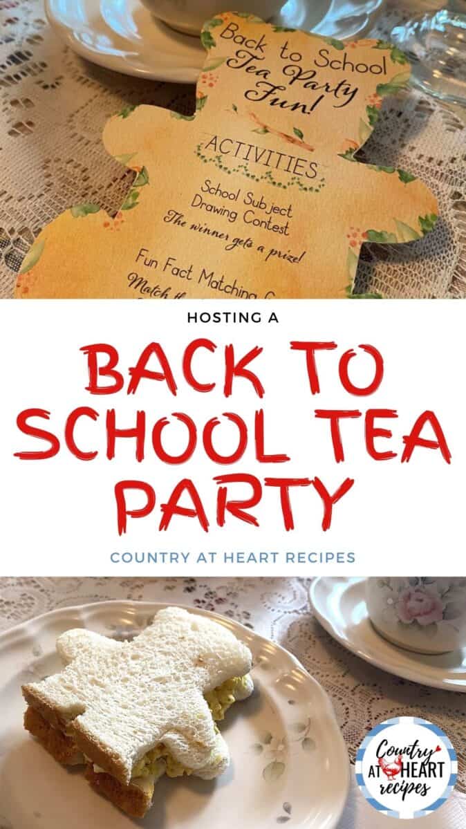 Pinterest Pin - Hosting a Back to School Tea Party
