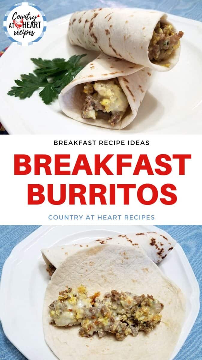 Pinterest Pin - Breakfast Burritos