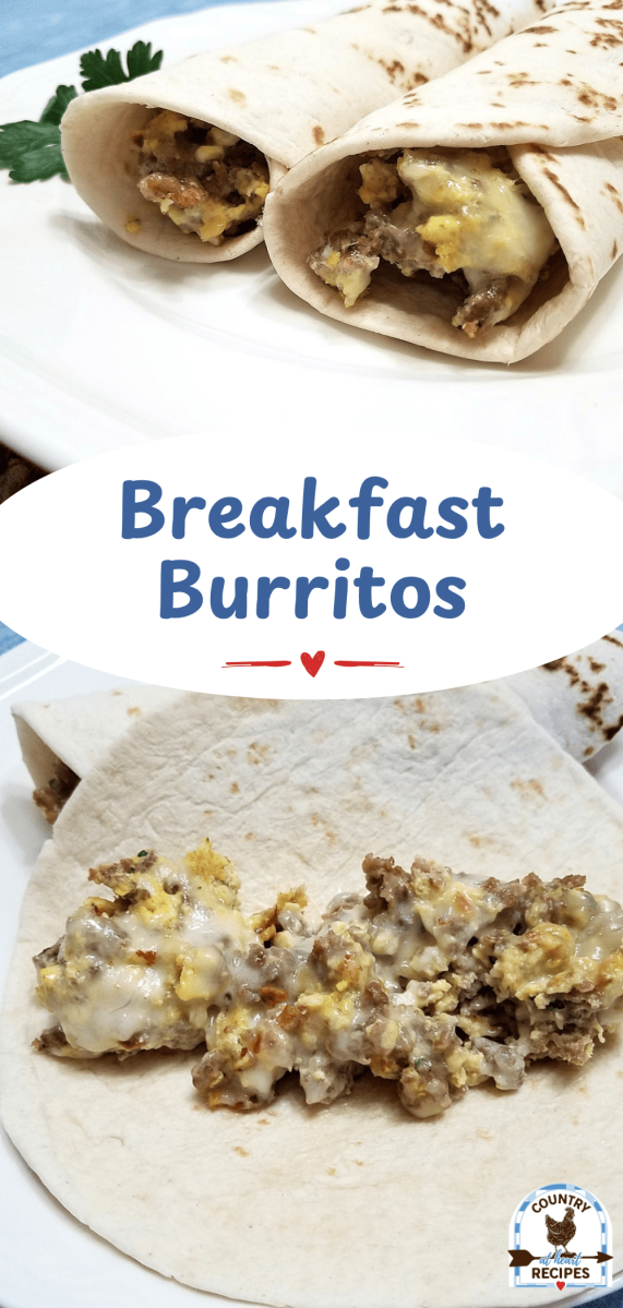 Pinterest Long Pin - Breakfast Burritos