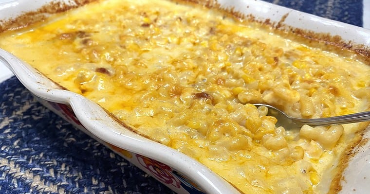 Cheesy Corn and Macaroni Casserole